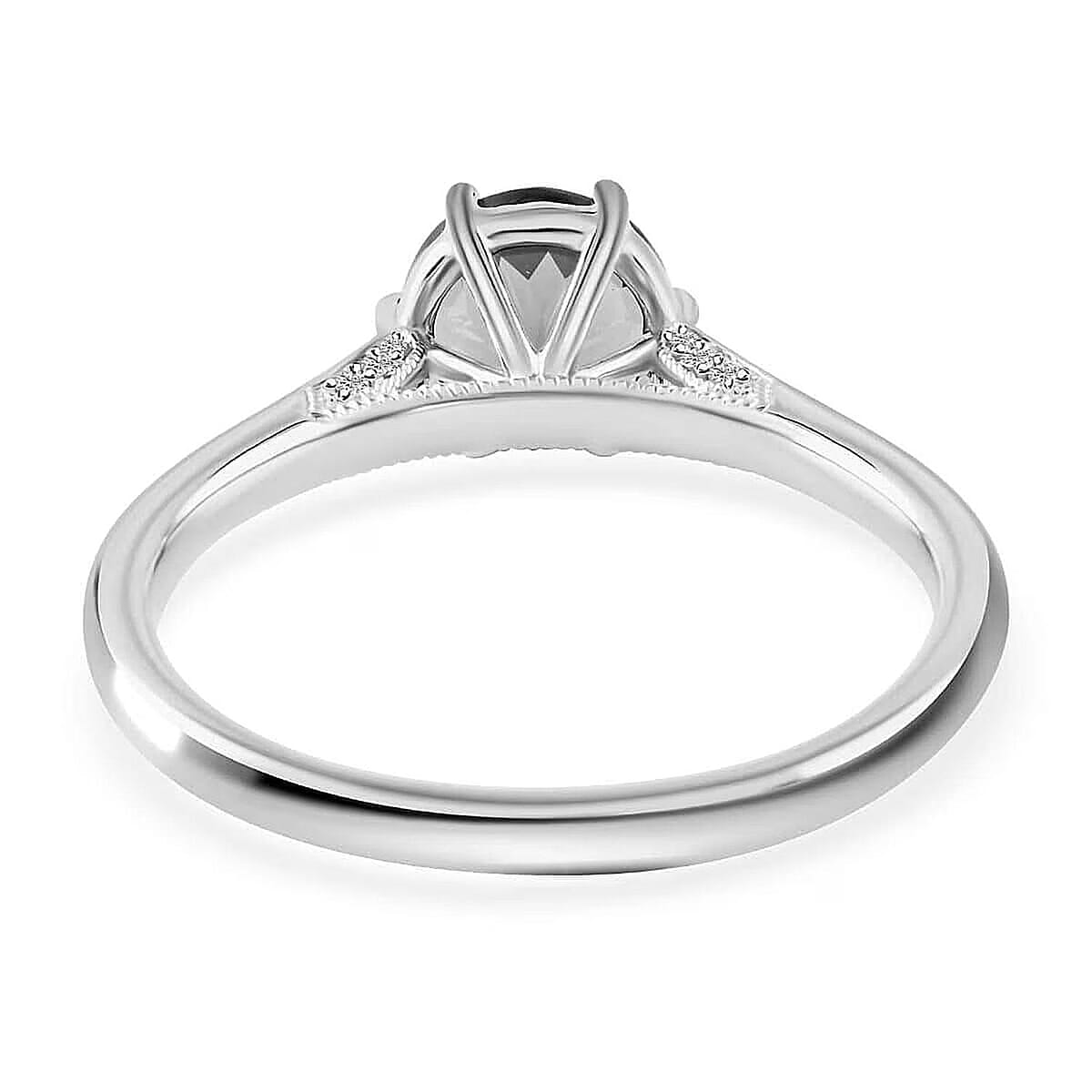 Certified & Appraised Luxoro AAA Tanzanite and G-H I2 Diamond 2.75 ctw Ring in 14K White Gold (Size 6.5) 3.20 Grams image number 6