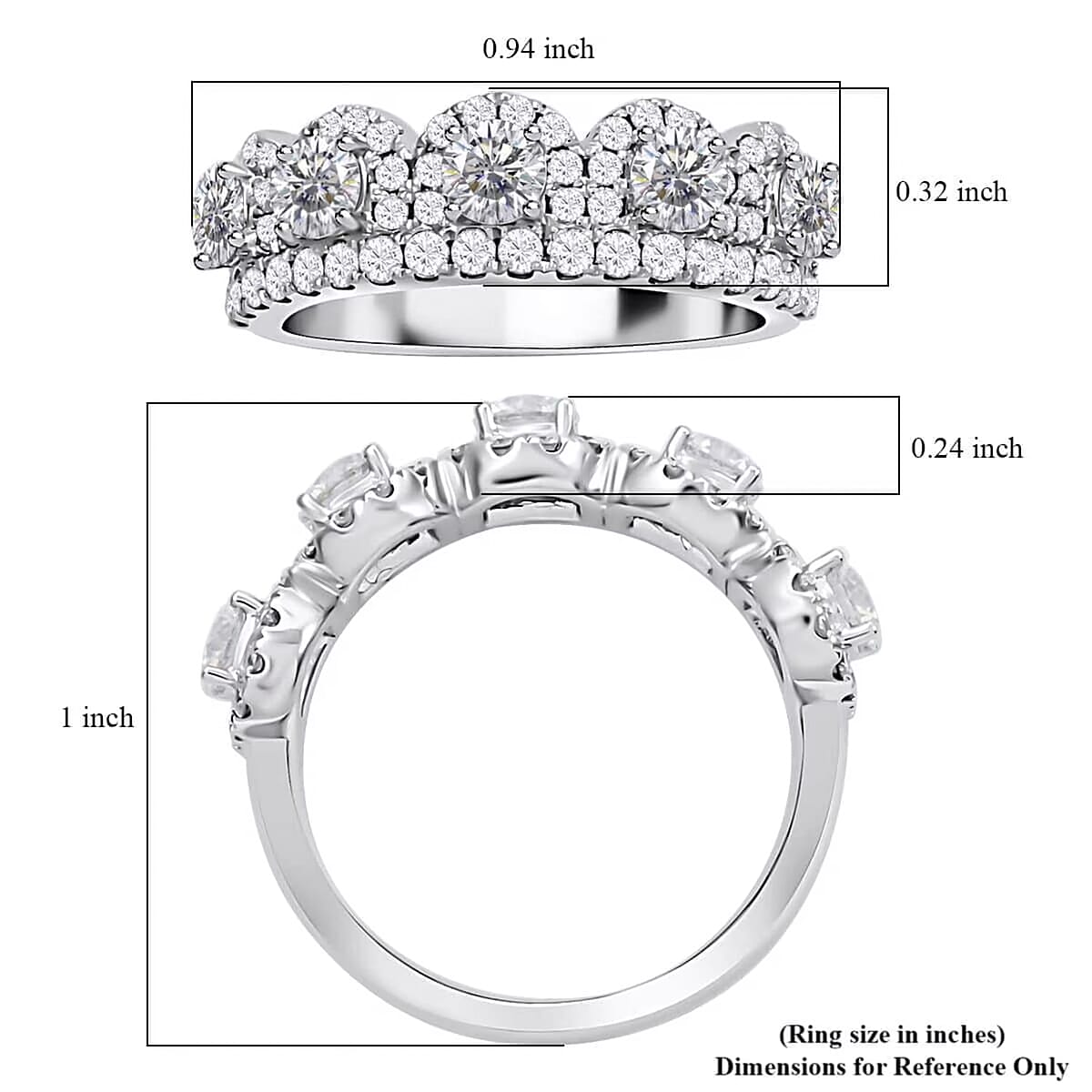 Modani F VS1 Diamond 1.65 ctw Ring in 950 Platinum (Size 5.5) image number 6