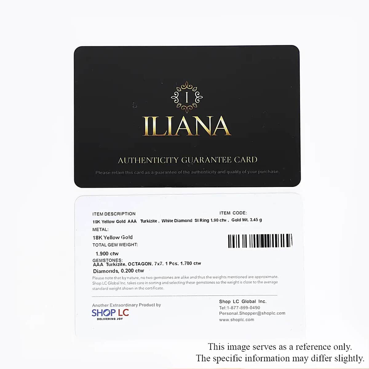 Certified and Appraised Iliana AAA Turkizite and G-H SI Diamond 1.90 ctw Halo Ring in 18K Yellow Gold (Size 6.5) image number 7