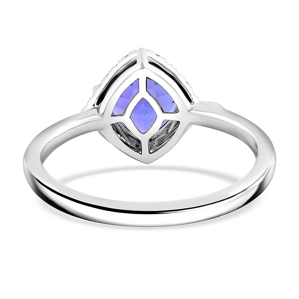 Certified & Appraised Rhapsody AAAA Tanzanite and E-F VS Diamond 2.00 ctw Ring in 950 Platinum (Size 11.0) 5.60 Grams image number 7