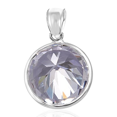 Simulated White Diamond 14.50 ctw Pendant in Sterling Silver