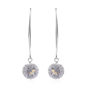 White Austrian Crystal Earrings in Sterling Silver