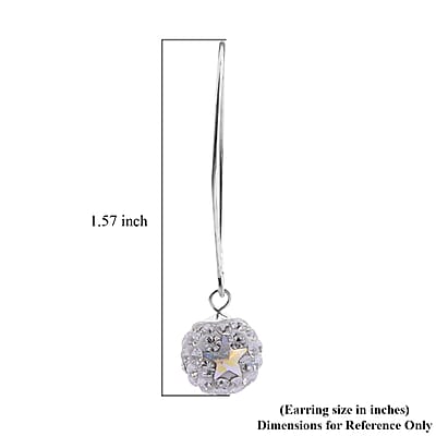 White Austrian Crystal Earrings in Sterling Silver