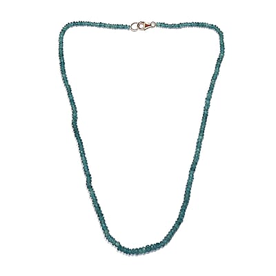 Certified & Appraised Luxoro AAA Grandidierite 55.00 ctw Beaded Graduated Necklace in 14K Yellow Gold 18 Inches