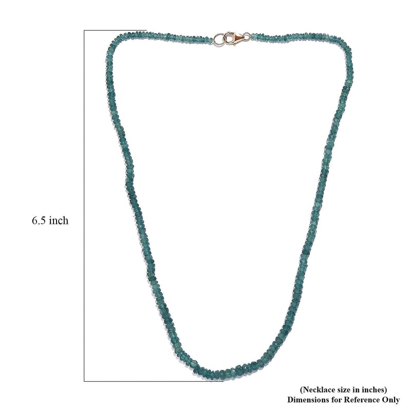 Certified & Appraised Luxoro AAA Grandidierite 55.00 ctw Beaded Graduated Necklace in 14K Yellow Gold 18 Inches