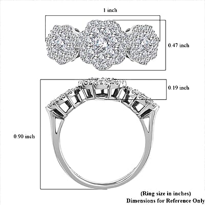 NY Closeout I-J I2-I3 Diamond 1.00 ctw Ring in 10K White Gold (Size 6.0)