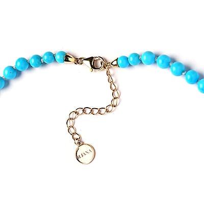 NY Closeout Certified & Appraised Iliana 18K Yellow Gold AAAA Sleeping Beauty Turquoise 135.00 ctw Beaded Graduated Necklace 18-20 Inches
