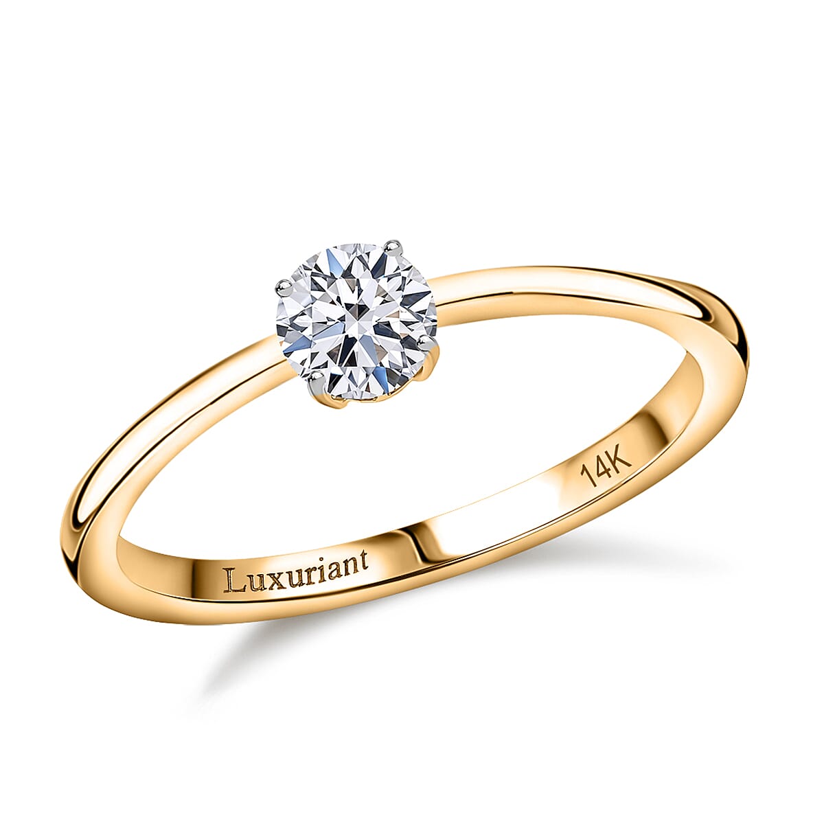 SGL Certified Luxuriant Lab Grown Diamond VS 0.50 ctw Ring in 14K Yellow Gold (Size 8.0)