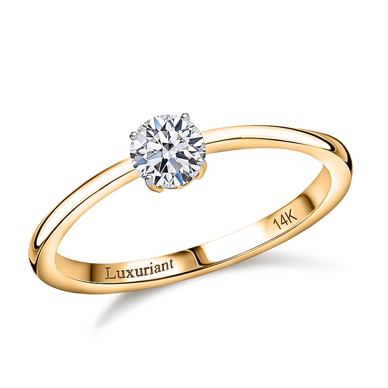 SGL Certified Luxuriant Lab Grown Diamond VS 0.50 ctw Ring in 14K Yellow Gold (Size 8.0)