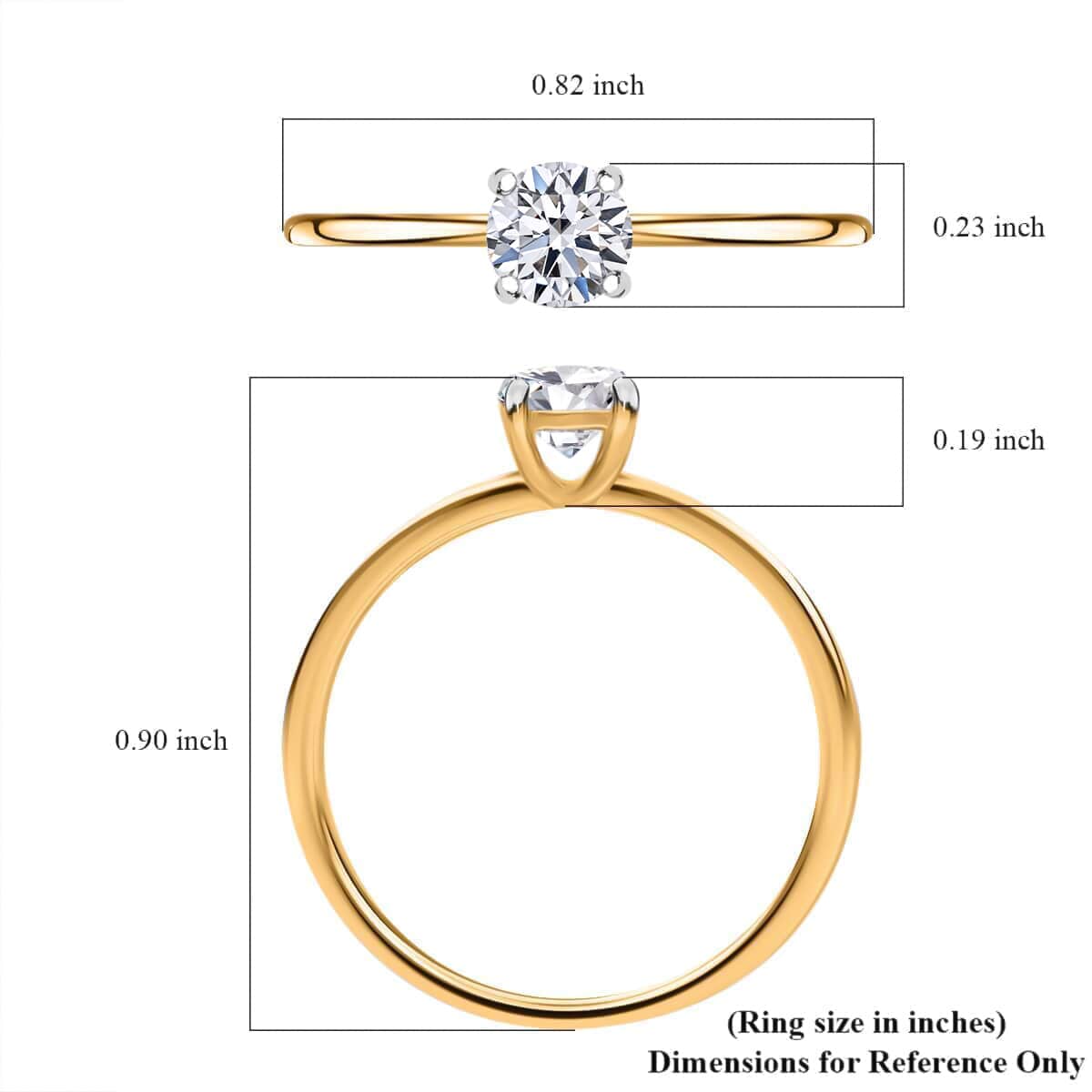 14K Yellow Gold Luxuriant Lab Grown Diamond (VS) Ring (Size 8.0) 0.50 ctw image number 5