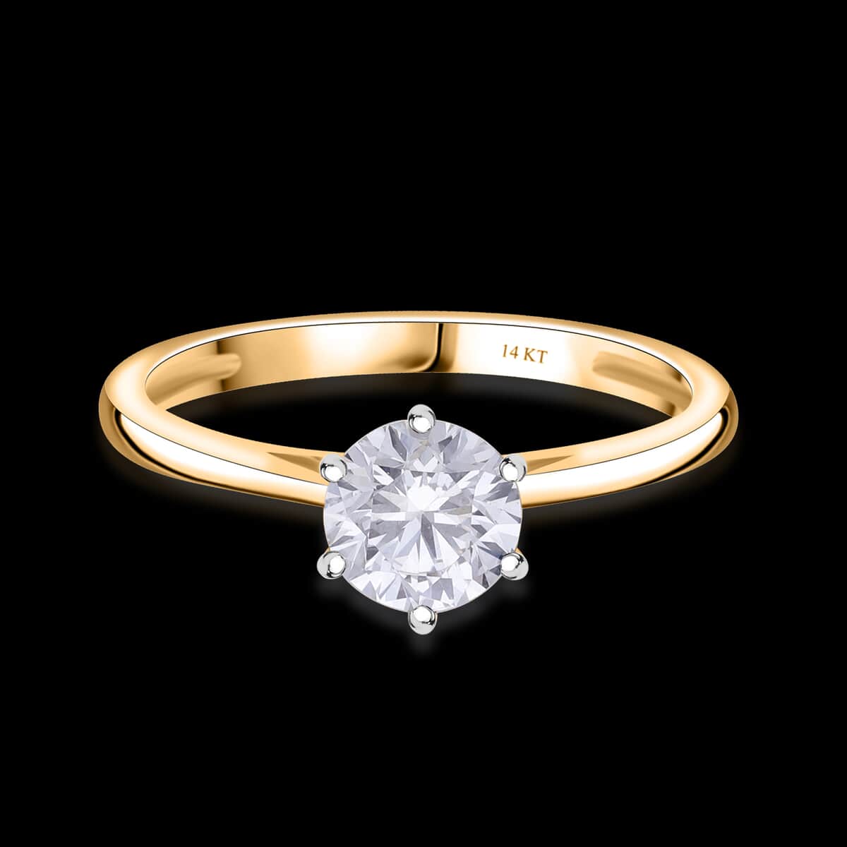 Luxuriant Lab Grown Diamond VS 1.00 ctw Ring in 14K Yellow Gold (Size 8.0) image number 1