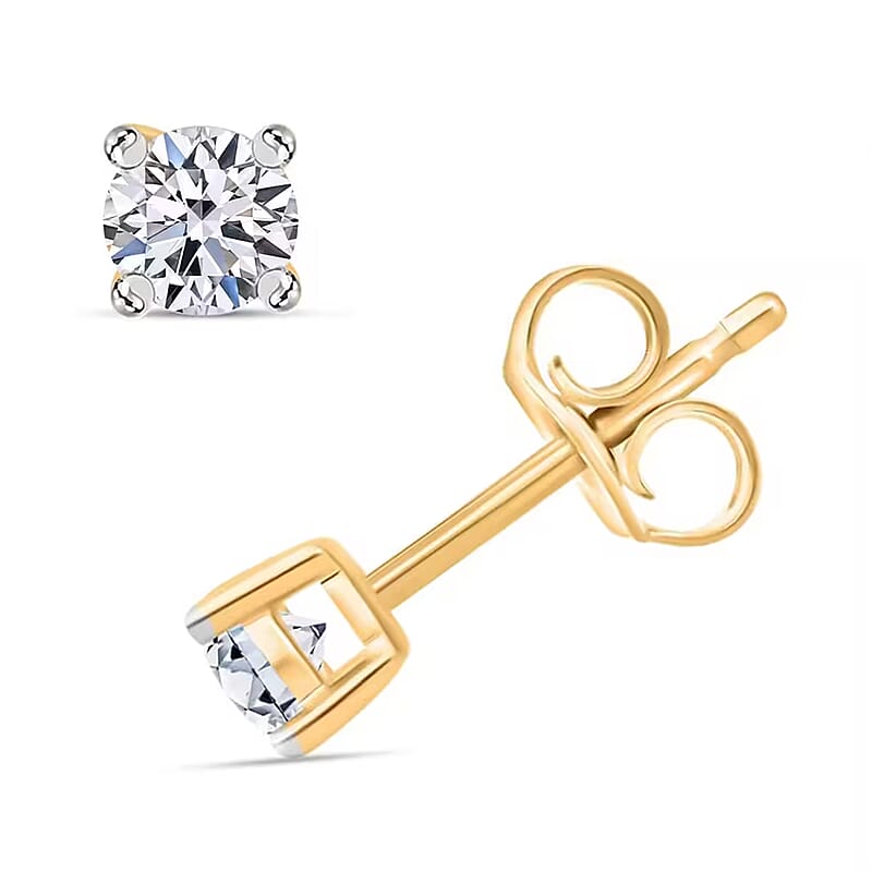 SGL Certified Luxuriant Lab Grown Diamond VS 2.00 ctw Stud Earrings in 14K Yellow Gold
