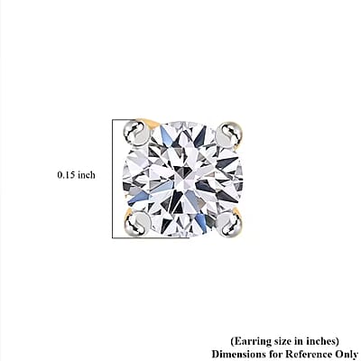 SGL Certified Luxuriant Lab Grown Diamond VS 2.00 ctw Stud Earrings in 14K Yellow Gold
