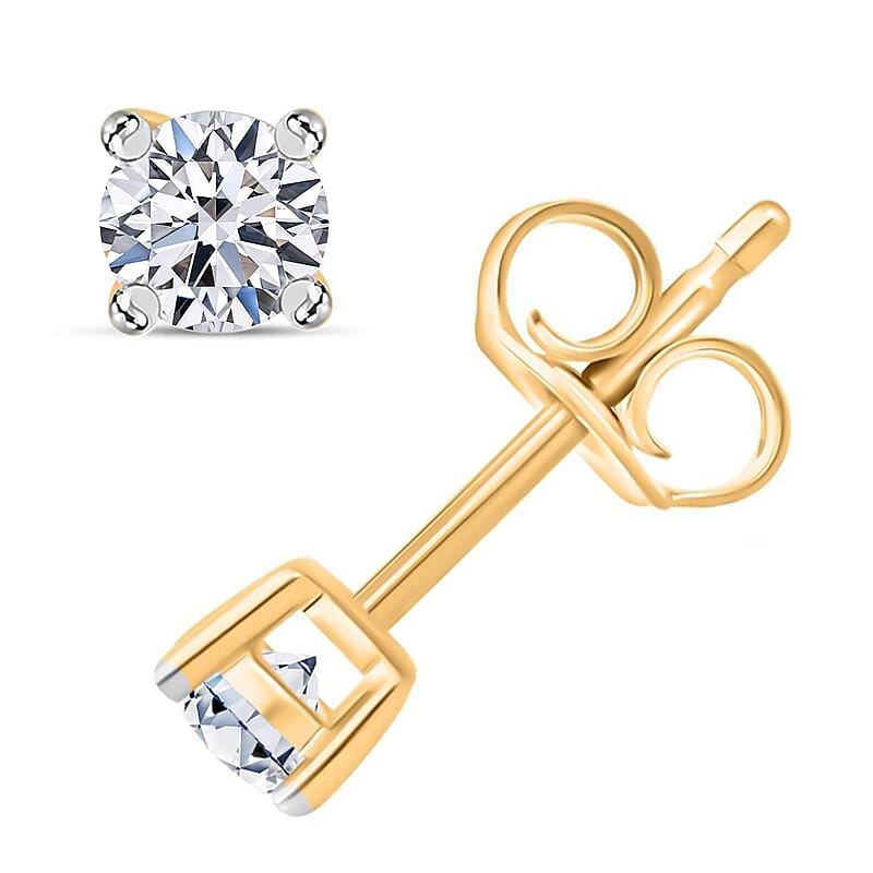 Luxuriant Lab Grown Diamond VS 1.00 ctw Stud Earrings in 14K Yellow Gold