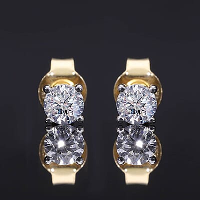 Luxuriant Lab Grown Diamond VS 1.00 ctw Stud Earrings in 14K Yellow Gold