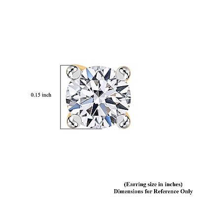 Luxuriant Lab Grown Diamond VS 1.00 ctw Stud Earrings in 14K Yellow Gold