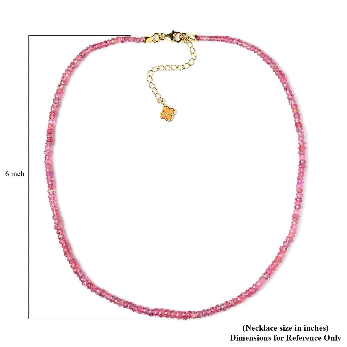 D'Joy Madagascar Pink Sapphire 82.85 ctw Beaded Graduation Necklace in 18K Vermeil Yellow Gold Over Sterling Silver 18-20 Inches image number 5