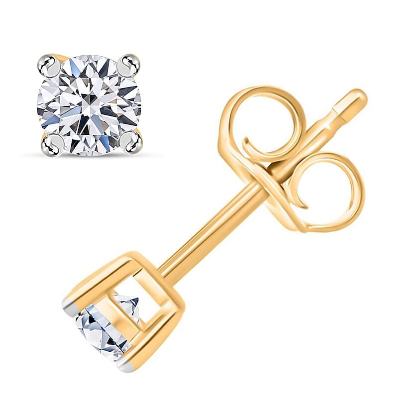 Luxuriant Lab Grown Diamond VS 0.50 ctw Stud Earrings in 14K Yellow Gold