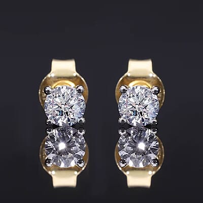 Luxuriant Lab Grown Diamond VS 0.50 ctw Stud Earrings in 14K Yellow Gold