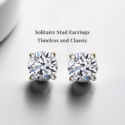 Luxuriant Lab Grown Diamond VS 0.50 ctw Stud Earrings in 14K Yellow Gold