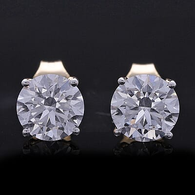 14K Yellow Gold Luxuriant Lab Grown Diamond G-H VS 2.50 ctw Earrings