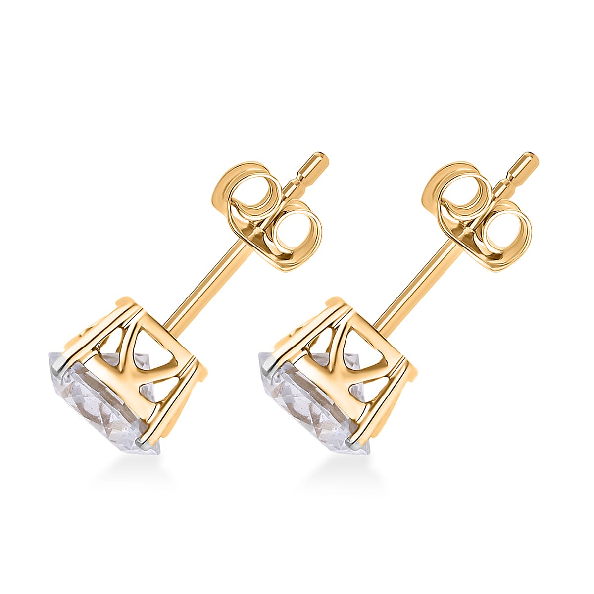 14K Yellow Gold Luxuriant Lab Grown Diamond G-H VS 2.50 ctw Earrings image number 3