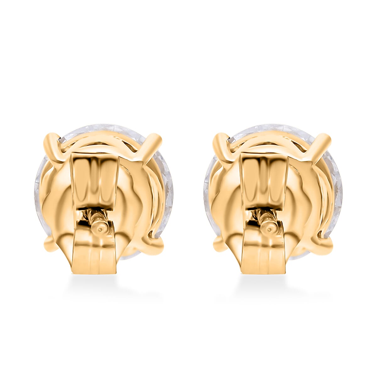 14K Yellow Gold Luxuriant Lab Grown Diamond G-H VS 2.50 ctw Earrings image number 4