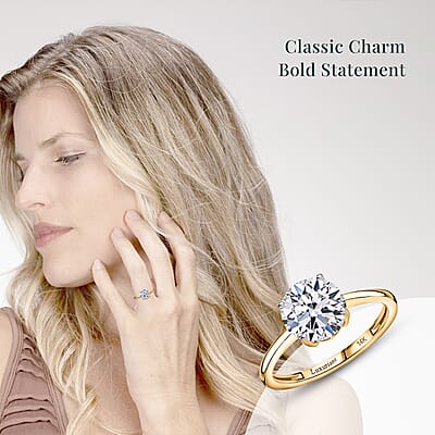SGL Certified Luxuriant Lab Grown Diamond VS 3.00 ctw Ring in 14K Yellow Gold (Size 8.0)