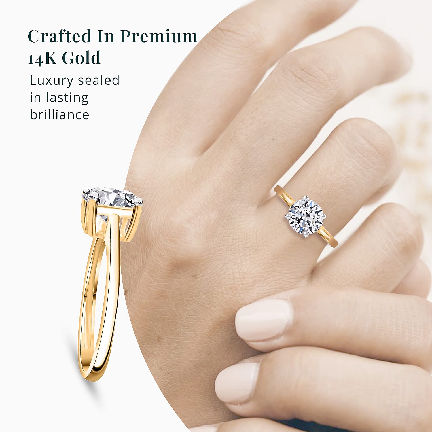 SGL Certified Luxuriant Lab Grown Diamond VS 3.00 ctw Ring in 14K Yellow Gold (Size 8.0)
