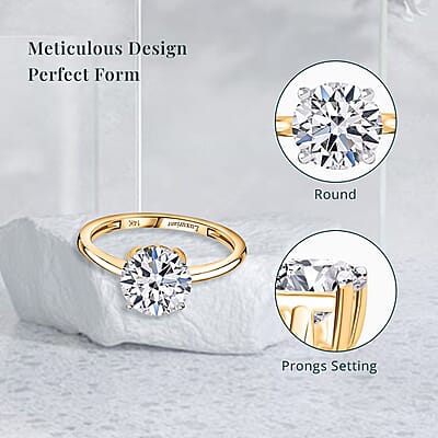 SGL Certified Luxuriant Lab Grown Diamond VS 3.00 ctw Ring in 14K Yellow Gold (Size 8.0)