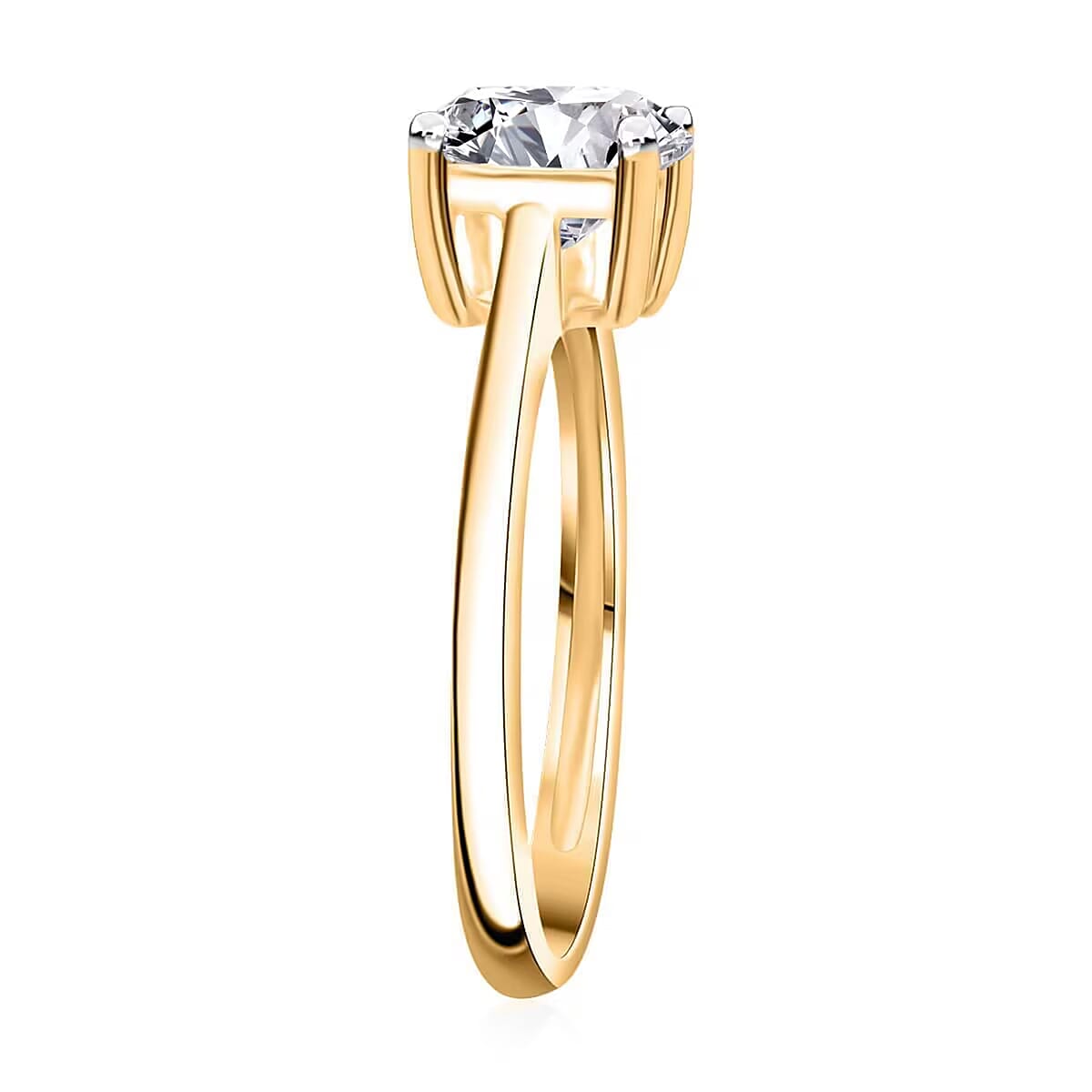 Luxuriant Lab Grown Diamond VS 3.00 ctw Ring in 14K Yellow Gold image number 8