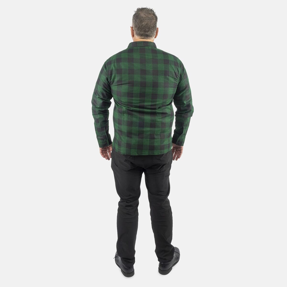 Value Buy Tamsy Green Unisex Plaid Oversized 100% Cotton Long Sleeve Canvas Button-Up Shirt - L image number 1