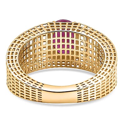 Luxoro Ruby Solitaire Ring in 10K Yellow Gold 1.75 ctw (Size 10.0)