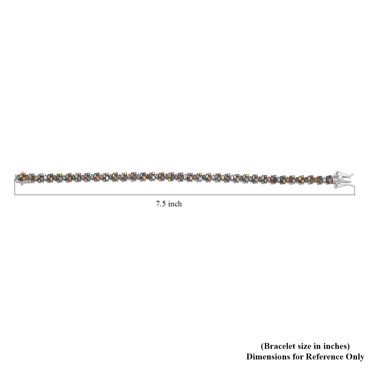 Doorbuster White Diamond 4.00 ctw Bracelet in Rhodium Over Sterling Silv (7.25 In) image number 4