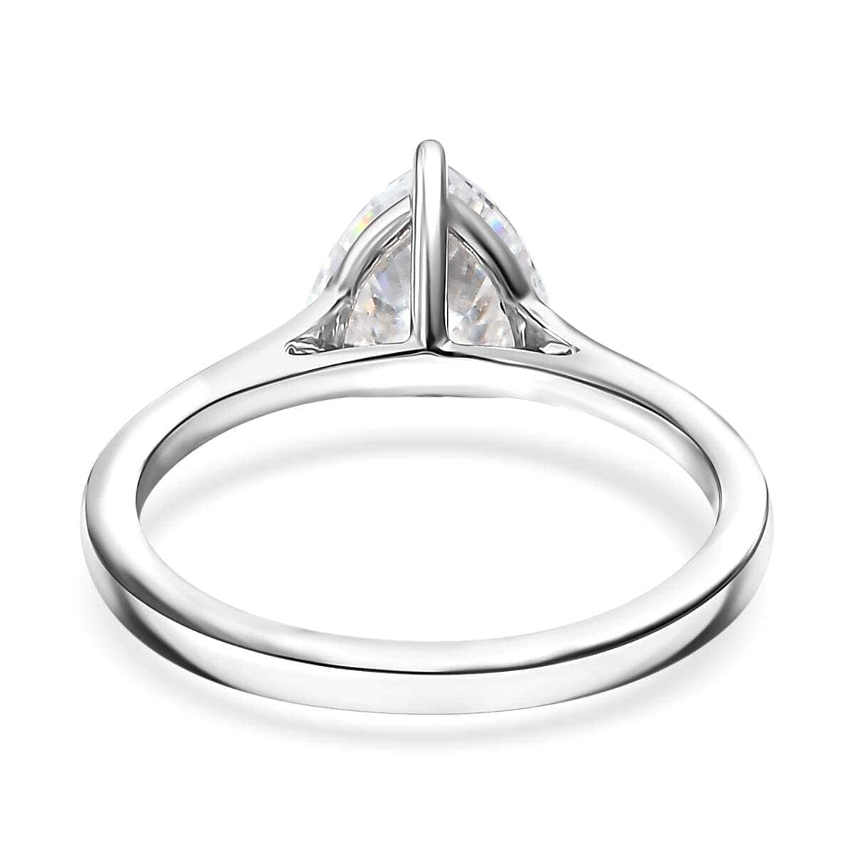 Concave Cut Moissanite 2.00 ctw Solitaire Ring in 950 Platinum (Size 11.0) 4.15 Grams image number 4