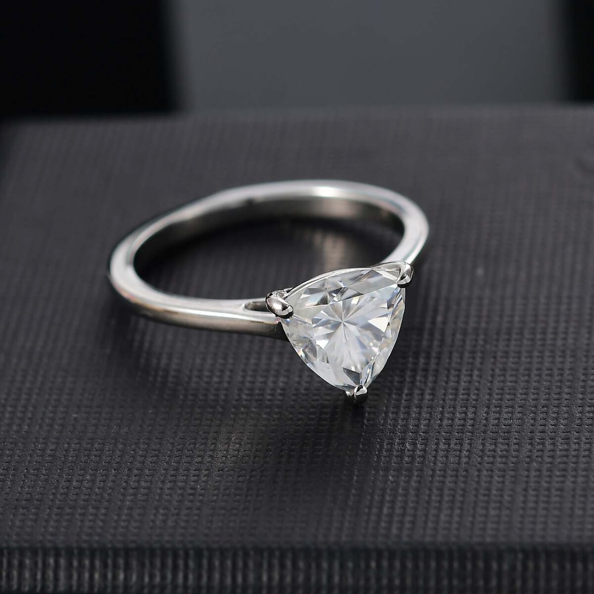Concave Cut Moissanite 2.10 ctw Solitaire Ring in 950 Platinum (Size 9.0) 4.15 Grams image number 1
