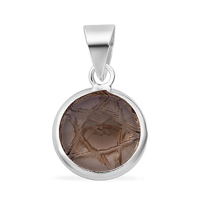 Simulated Champagne Diamond Pendant without Chain in Sterling Silver 6.25 ctw