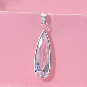 Simulated White Diamond Pendant without Chain in Sterling Silver 17.00 ctw