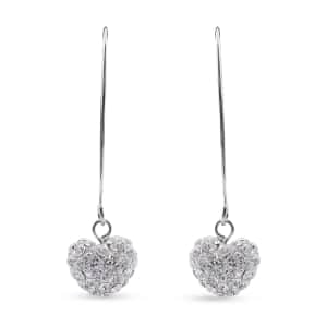 White Austrian Crystal Earrings in Sterling Silver