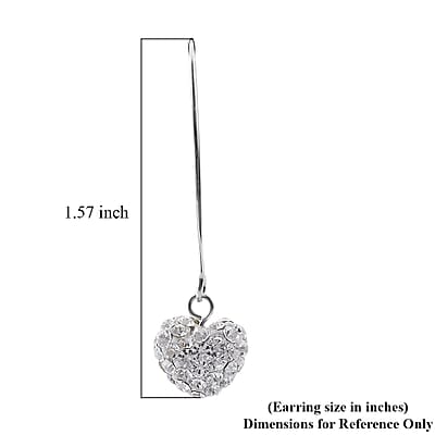 White Austrian Crystal Earrings in Sterling Silver