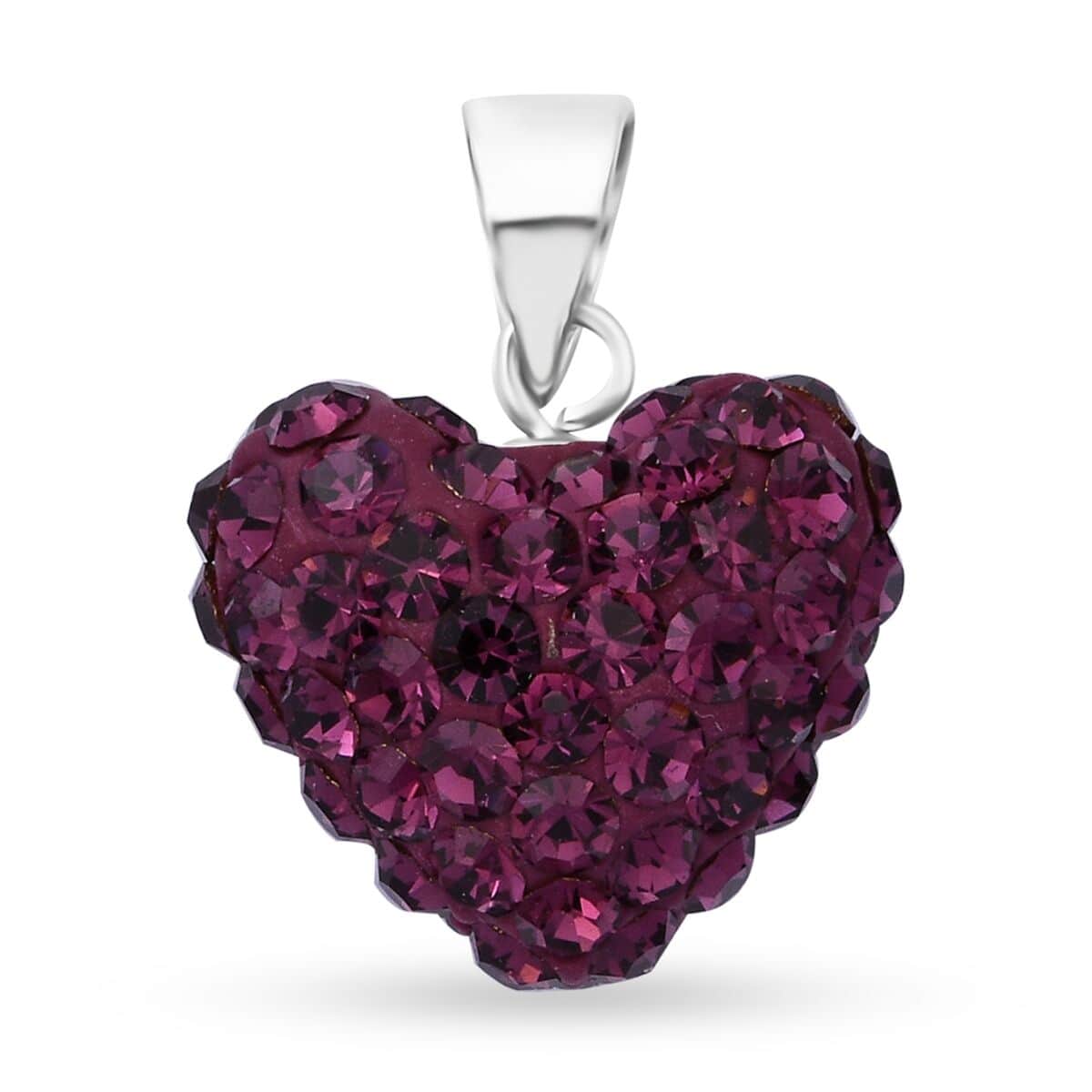 Purple Austrian Crystal Pendant in Sterling Silver image number 0