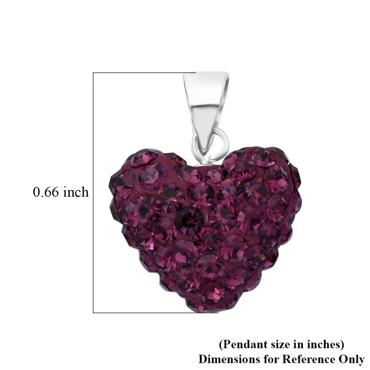 Purple Austrian Crystal Pendant in Sterling Silver image number 4