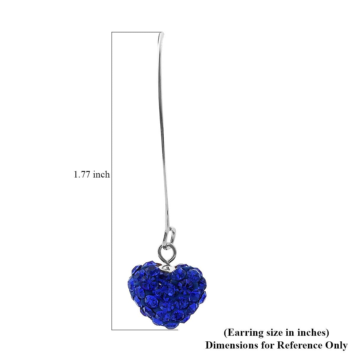 Blue Austrian Crystal Earrings in Sterling Silver image number 4