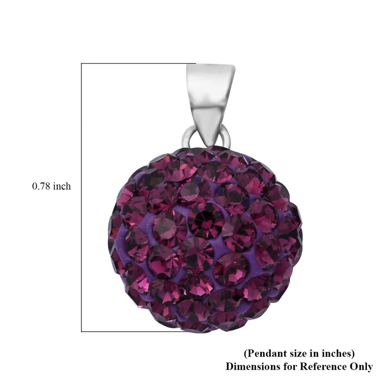 Purple Austrian Crystal Pendant in Sterling Silver image number 4