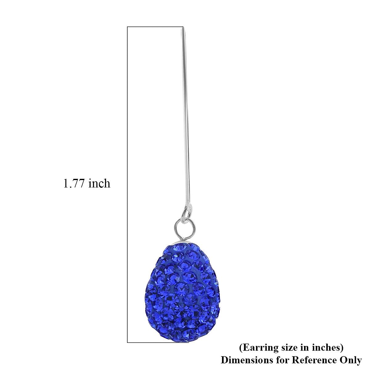 Blue Austrian Crystal Earrings in Sterling Silver image number 4