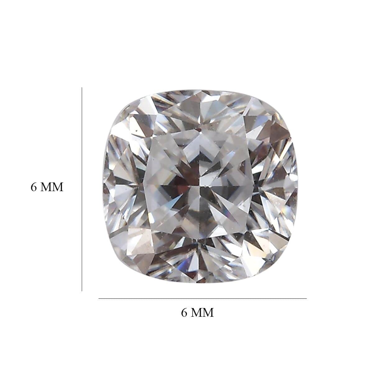 Moissanite (Cush 6x6 mm) 0.99 ctw Loose Gemstone image number 4