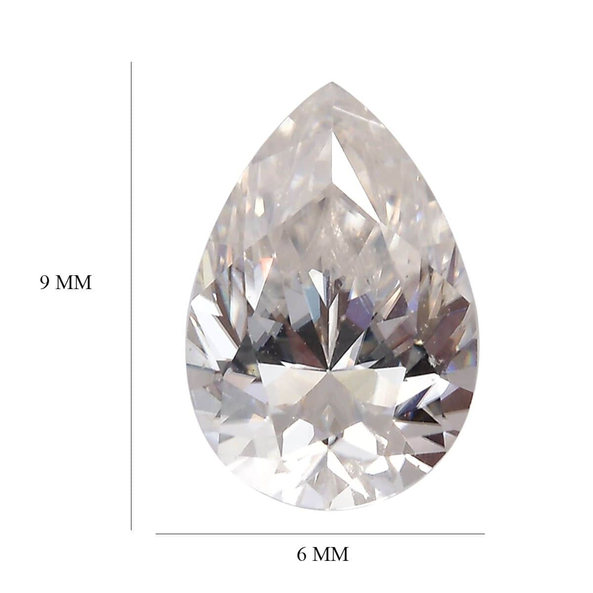 Moissanite (Pear 9x6 mm) 1.30 ctw image number 4