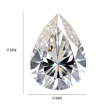Moissanite (Pear 9x6 mm) 1.30 ctw Loose Gemstone