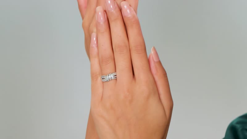Doorbuster White Diamond Ring in Rhodium Over Sterling Silver (Size 7.0) 0.50 ctw