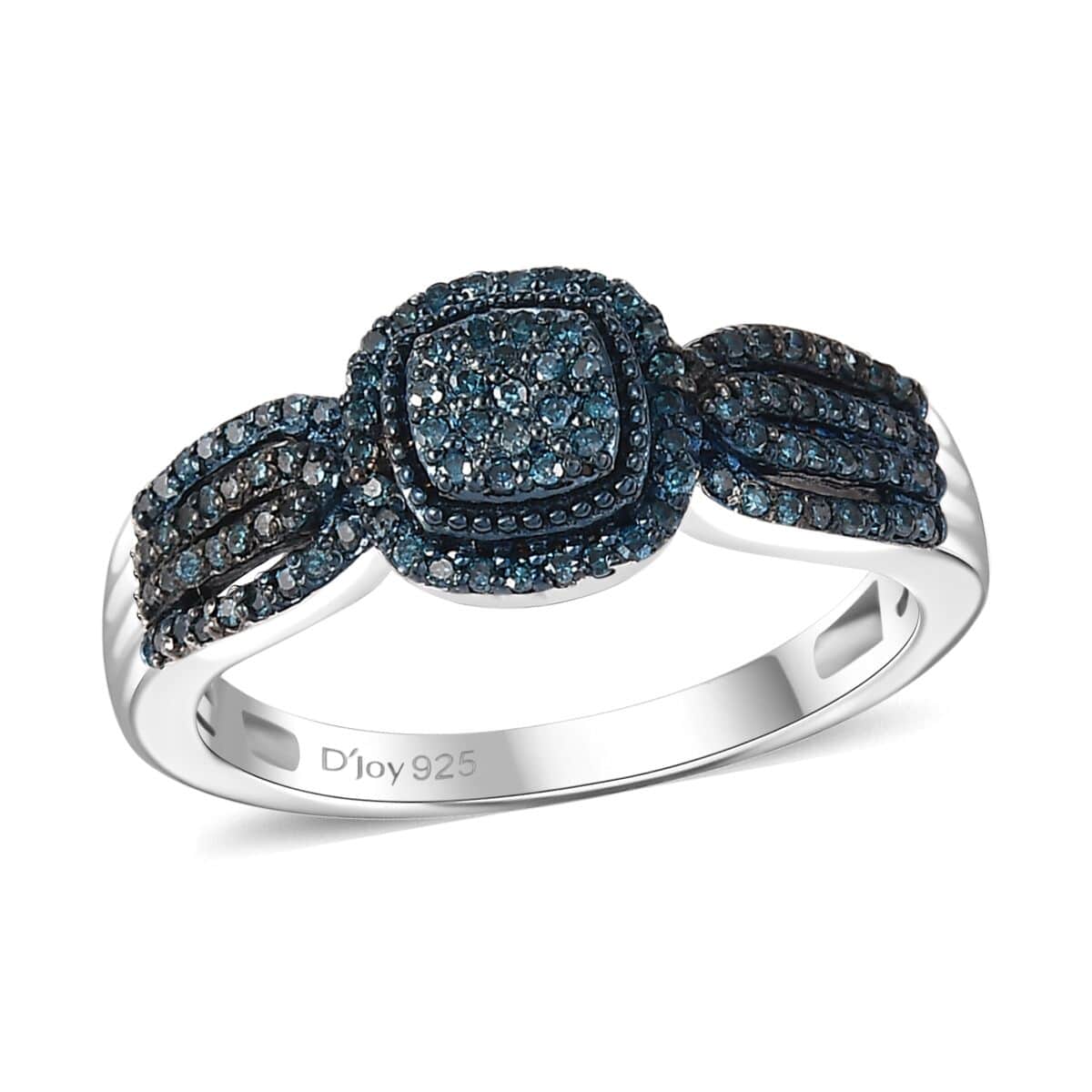 Blue Diamond 0.33 ctw Eternal Love Ring in Rhodium Over Sterling Silver (Size 10.0) image number 0